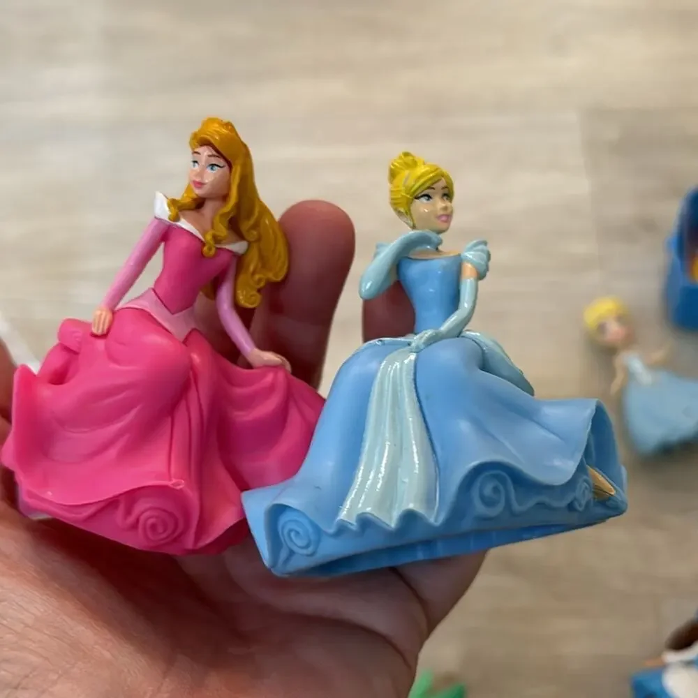 Disney princess bundle of small 3” and smaller Belle sleeping beauty Aurora